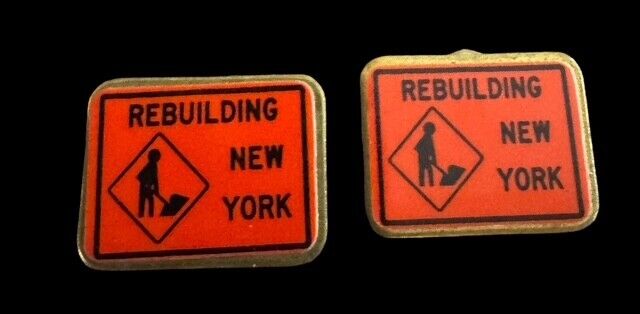 Vintage New York State Rebuilding NY Lapel Pin
