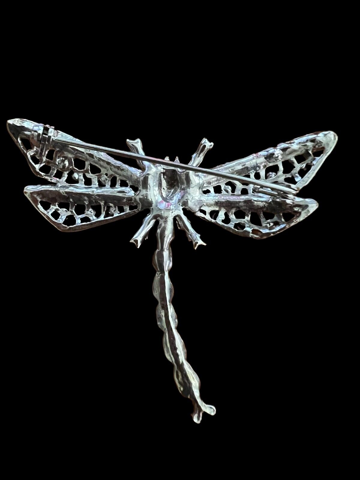 Fashion Jewelry Gorgeous Designer Style Dragonfly Pin Pink Rhinestones