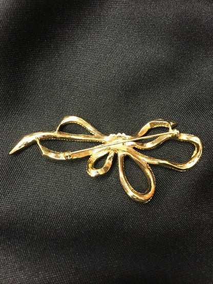 Fashion Jewelry Goldtone Bow Pin
