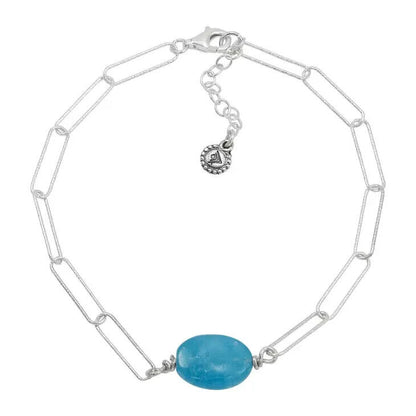 Silpada 'Youthful' Jade Bracelet  Sterling Silver
