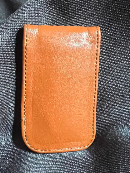 Vintage Money Holder Leather Magnetic